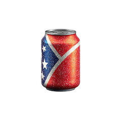 Obraz premium Cold Confederate Flag Soda Can