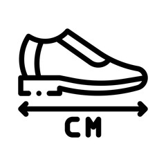 shoe size line icon