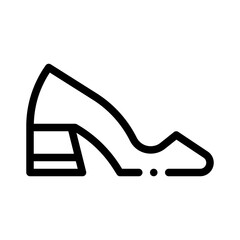 women shoes line icon