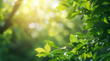 Green leaves. Nature of green leaf in garden at summer.