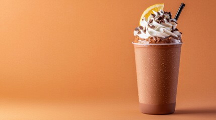 Colorful cup of ice with a spoon resting on the side perfect for a cool refreshment on a hot day or summer gathering