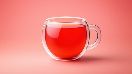Elegant glass cup of aromatic tea infused with fresh herbs and spices, ideal for relaxation and morning rituals