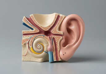 Anatomical model of the human ear structure