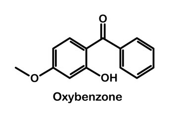 Chemical structure of oxybenzone