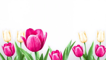 Spring Pink Tulip with Copy Space Background