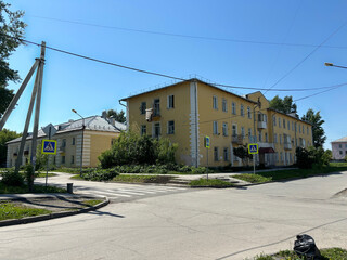 Spring urban landscape, May Novosibirsk, Russia