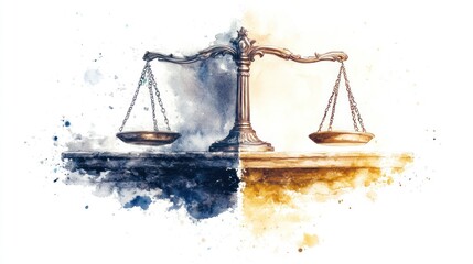 Pastel Watercolor Illustration of USA Tariffs and Trade War Policy on Imported Goods by American Government
