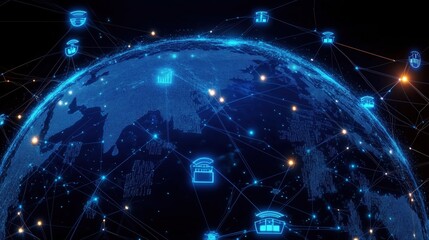 Obraz premium Global Network Connectivity