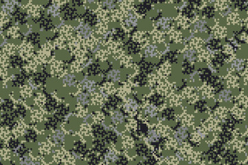 Digital pixel vector background. Square Camo pattern Vectors.