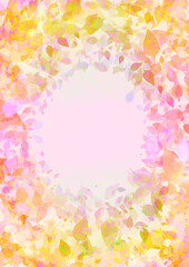 Hand-drawn watercolor leaf botanical frame B