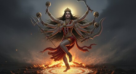 Kali hindu goddess mahakali devi shakti hinduism divine power indian mythology