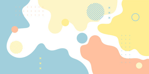 Abstract Vector Geometric Background. Wallpaper illustrations backdrop in pastel colors. Suitable for covers, poster designs, templates, banners and others