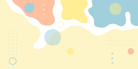 Abstract Vector Geometric Background. Wallpaper illustrations backdrop in pastel colors. Suitable for covers, poster designs, templates, banners and others