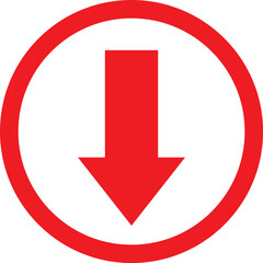 DownFlow Symbol, DropPath Icon, MoveBelow Mark, NavigateDown Design
