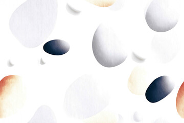 Stone white tile with soft abstract relief shapes highend design