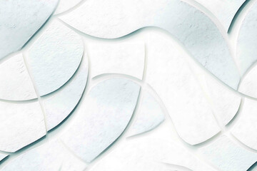 Stone white tile with soft abstract relief shapes highend design