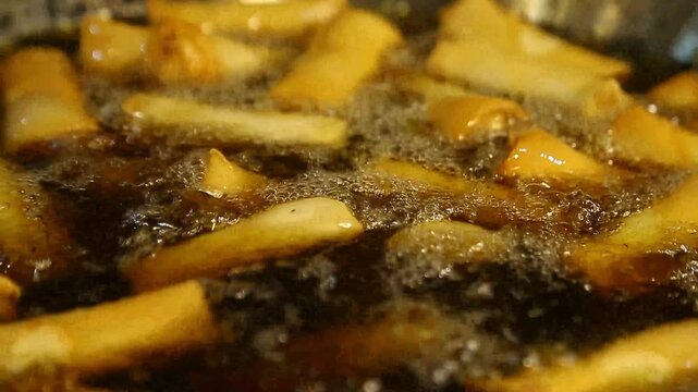 Traditional food (Popia Goreng) being cooked