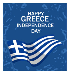 Obraz premium Happy Greece Independence Day Patriotic Vector Art-03