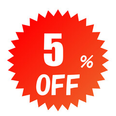 5%OFF セールアイコン