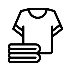 clothes pile line icon
