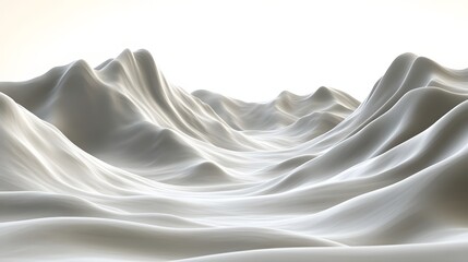 Fototapeta premium Abstract landscape of flowing, textured mountains.