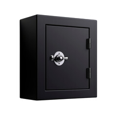 Secure black safe for valuable storage.