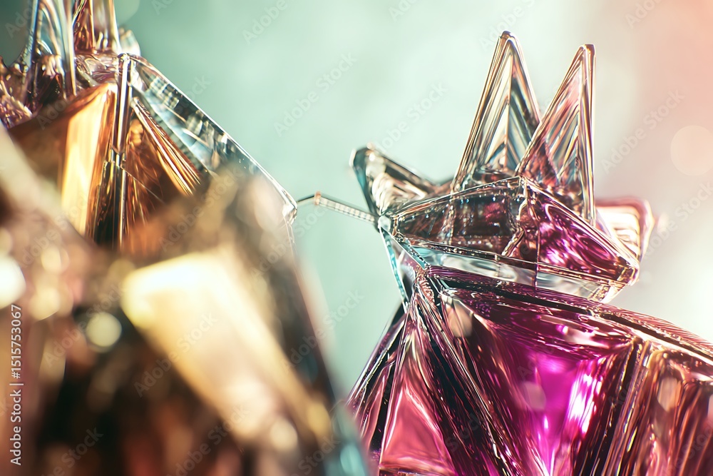 Aufkleber abstract iridescent structure closeup intriguing design