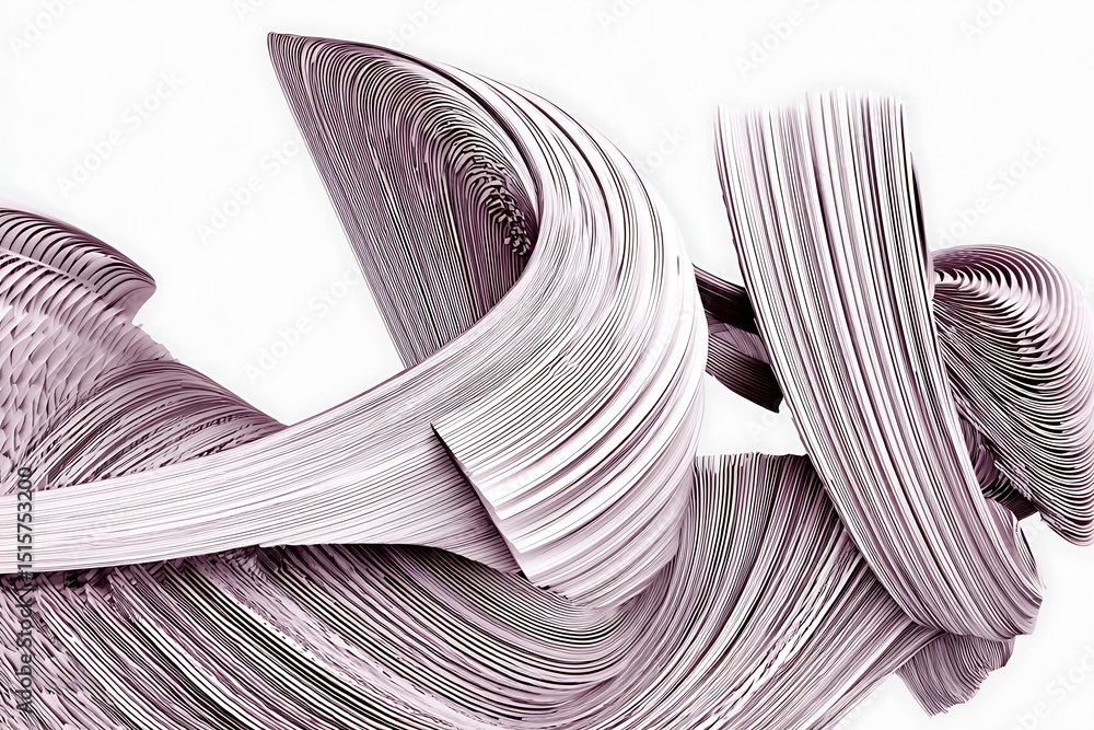 Poster abstract flowing lines and forms design