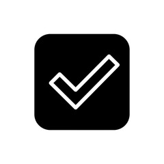 Square checkmark tick icon symbolizing confirmation