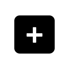 Obraz premium Square icon with plus sign inside for adding item
