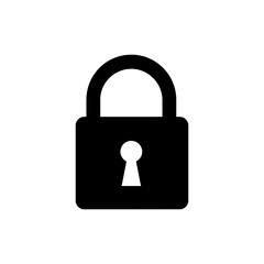 Lock Icon with Keyhole Representing Security and Privacy