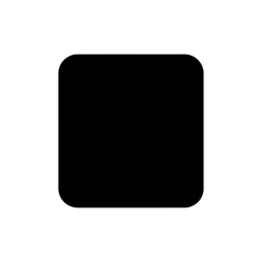 Square Media Stop Button Icon for User Interface and Multimedia Control