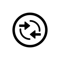 Sync Arrows Inside Circular Icon Representing Data Synchronization