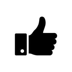 Thumbs Up Hand Gesture Icon for Like or Positive Feedback