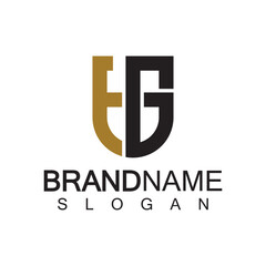 Alphabet Letters  GT or TG logo design template