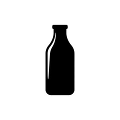Curved Bottle with Light Reflection Icon for Modern Beverage Packaging