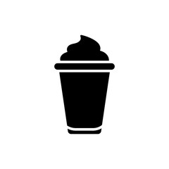 Milkshake Cup with Whipped Top Design