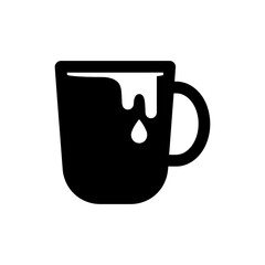 Mug with Curve Spill and Drop - Coffee Mug with Liquid Detail