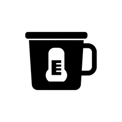Mug with Thermo Icon on Body for Temperature Control Design