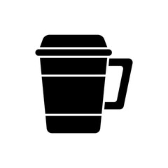 Mug with Lid and Foldable Handle for Convenient Travel Use