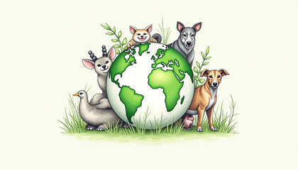 Naklejka premium save the planet