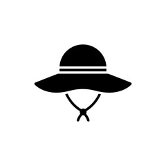 Wide-Brimmed Sun Hat with Tied Strap, Perfect Summer Accessory