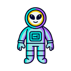 Fototapeta premium Friendly Alien in Spacesuit 