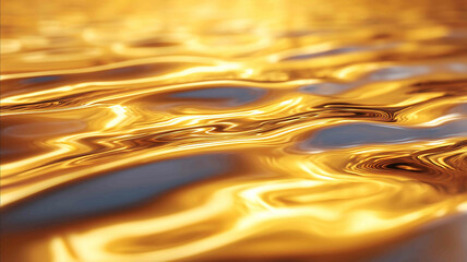 Golden Hour Water Surface Texture Abstract Liquid Waves HighResolution Background