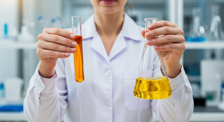 Laboratory experiment chemist analyzing chemical reactions research facility scientific study controlled environment close-up view chemistry exploration