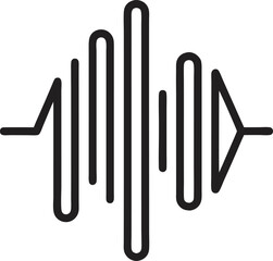equalizer logo, sound wave music icon vector