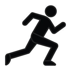 Silhouette of a Running Man