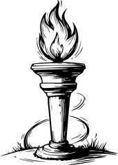 Celebrating unity torch of hope community event symbolic artwork inviting atmosphere inspirational perspective