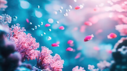 Fototapeta premium Vibrant coral reef scene with fish (1)