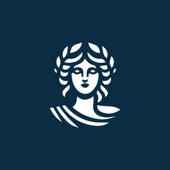 Classic greek lady logo
